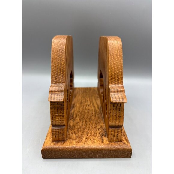 Handcrafted Oak Wooden Cow Horse Napkin Holder - Picture 2 of 7